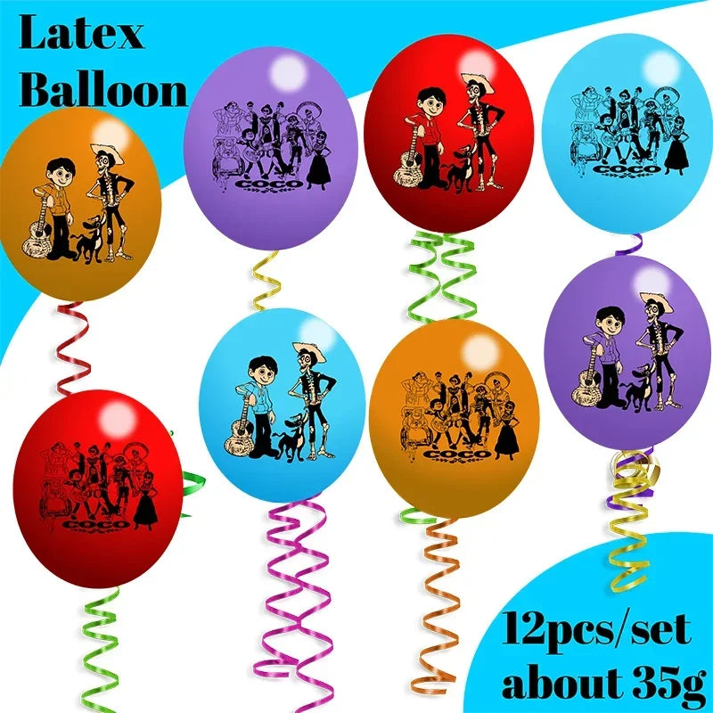 Coco Theme Birthday Party Supplies Tableware & Decorations Set