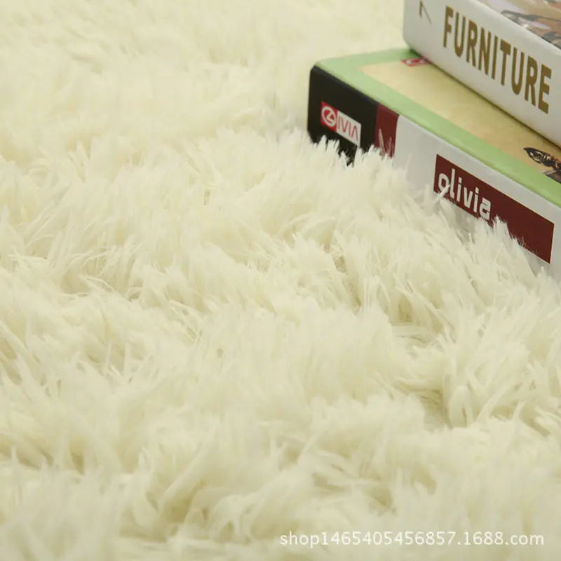 Gradient Fluffy Area Rug – Soft Shaggy Carpet for Bedroom & Living Room