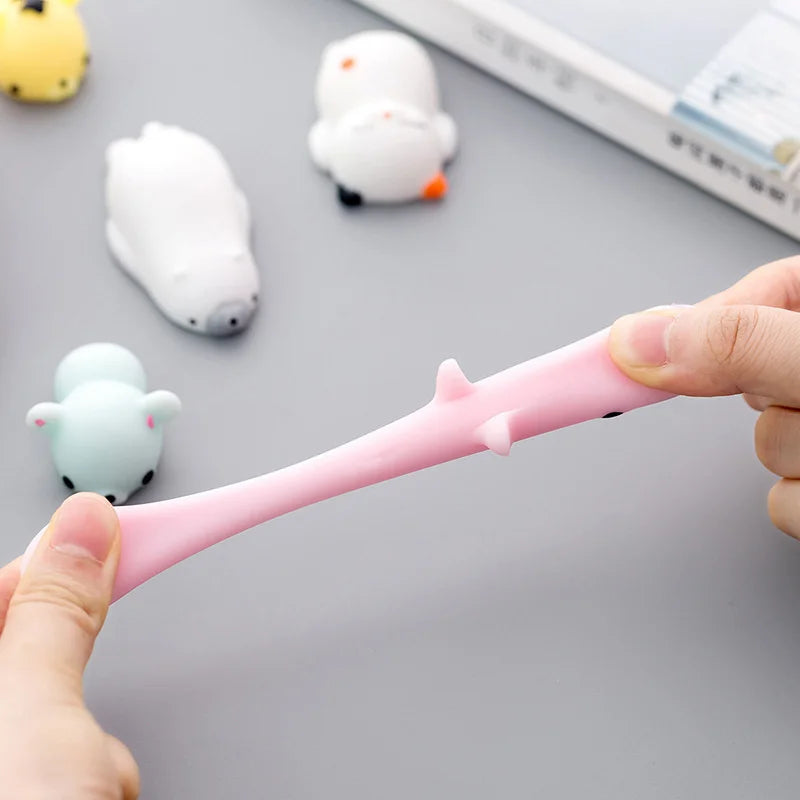 Mochi Squishy Kawaii Animal Toys – Stress Relief Squeeze Pack