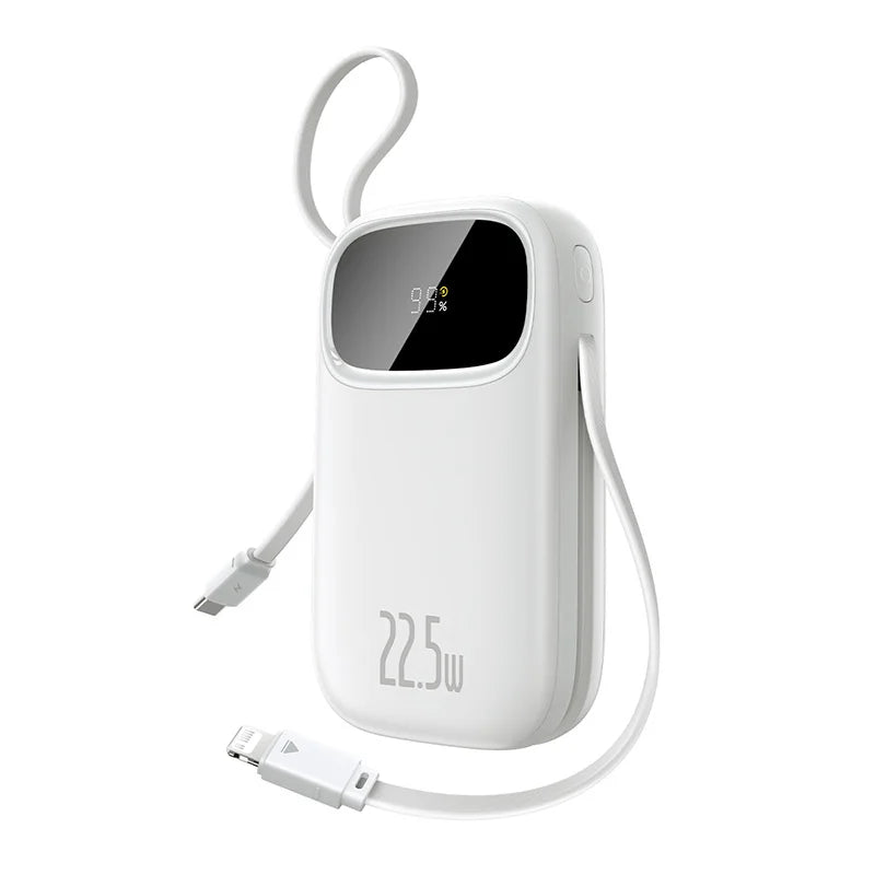 Baseus 22.5W Power Bank with Built-in USB-C & Lightning Cables 10000/20000mAh