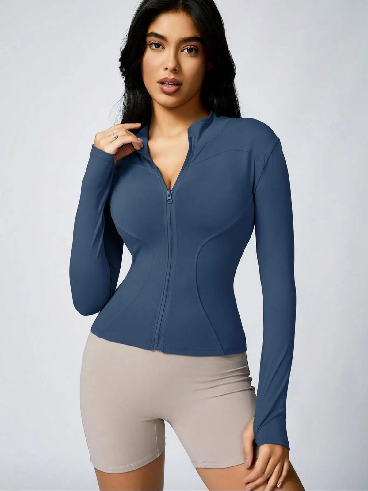 Women's Slim Fit Full-Zip Athletic Jacket – Quick Dry
