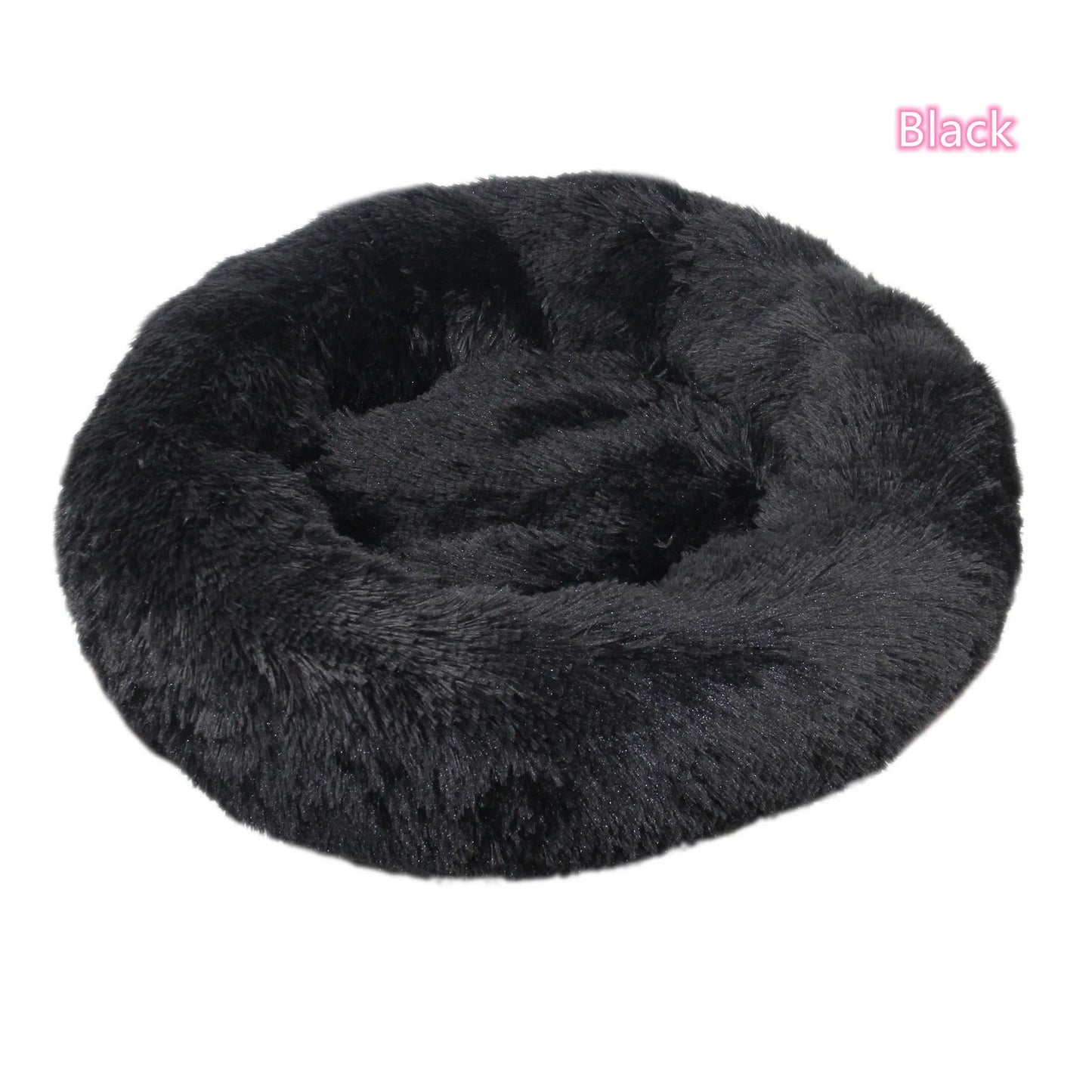 Calming Donut Cat Bed – Super Soft Plush Washable Pet Sleeping Cushion