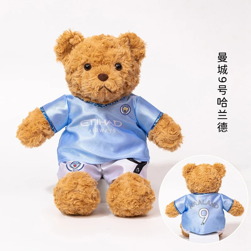 Football Player Plush Teddy Bear – Soccer Star Stuffed Doll