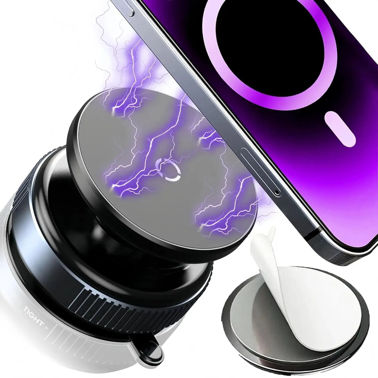 N52 Magnetic Car Phone Holder Foldable Dashboard Mount