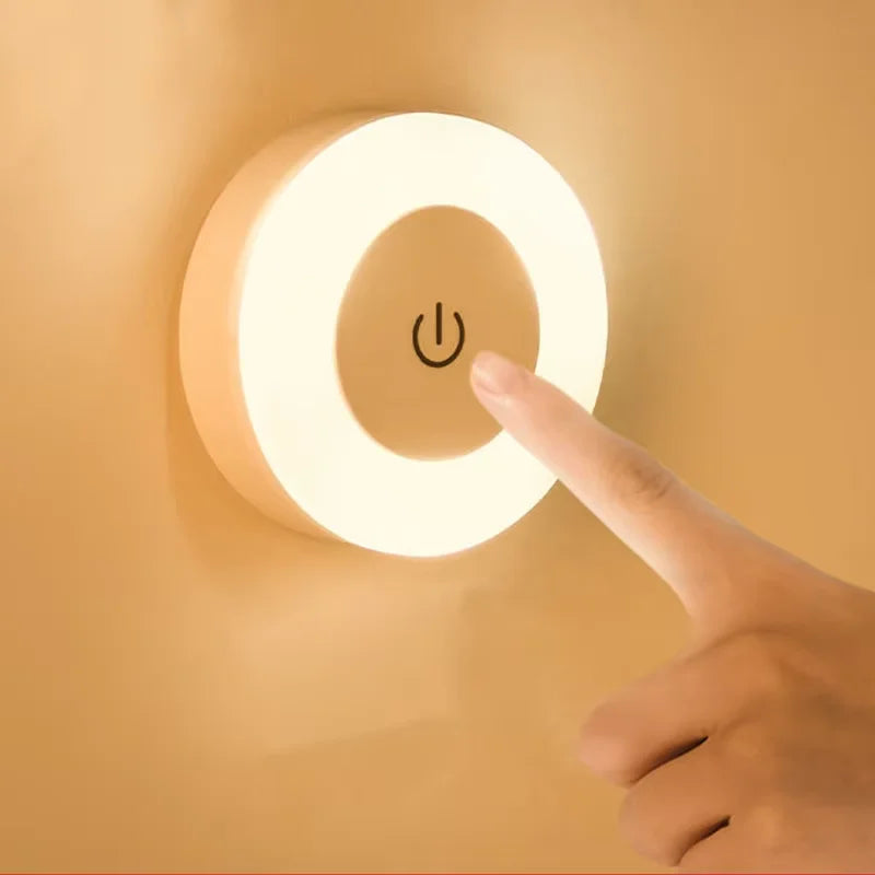 Touch Sensor LED Night Light USB Rechargeable Magnetic Wall Light