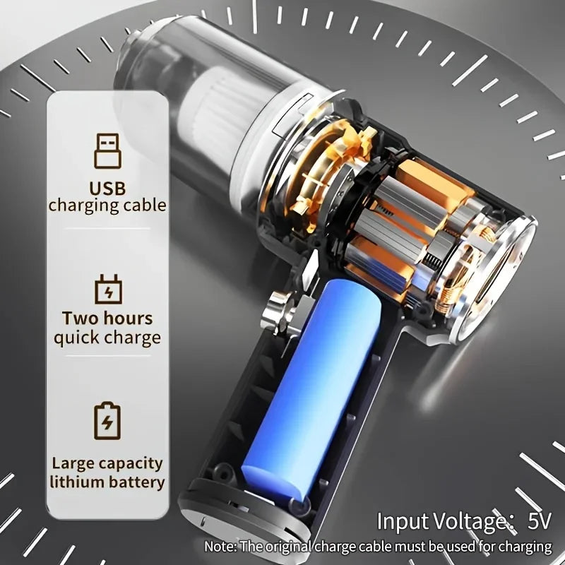 Cordless Handheld Car Vacuum Cleaner 690000Pa – Wet & Dry, 2-Hour Quick Charge