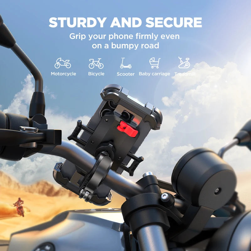 Joyroom Motorcycle Phone Mount – Ultra-Stable Handlebar Holder