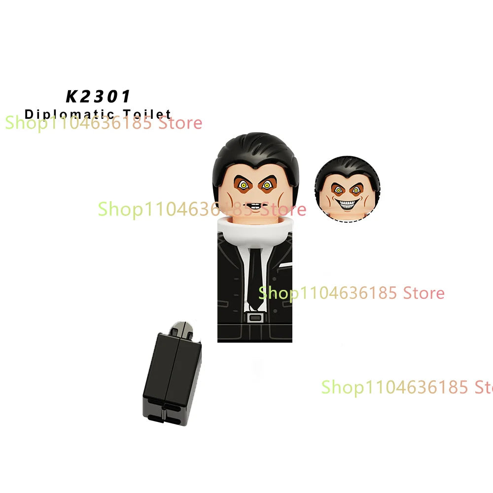 Skibidi Toilet Mini Building Block Figures – TV Man, Cameraman & More