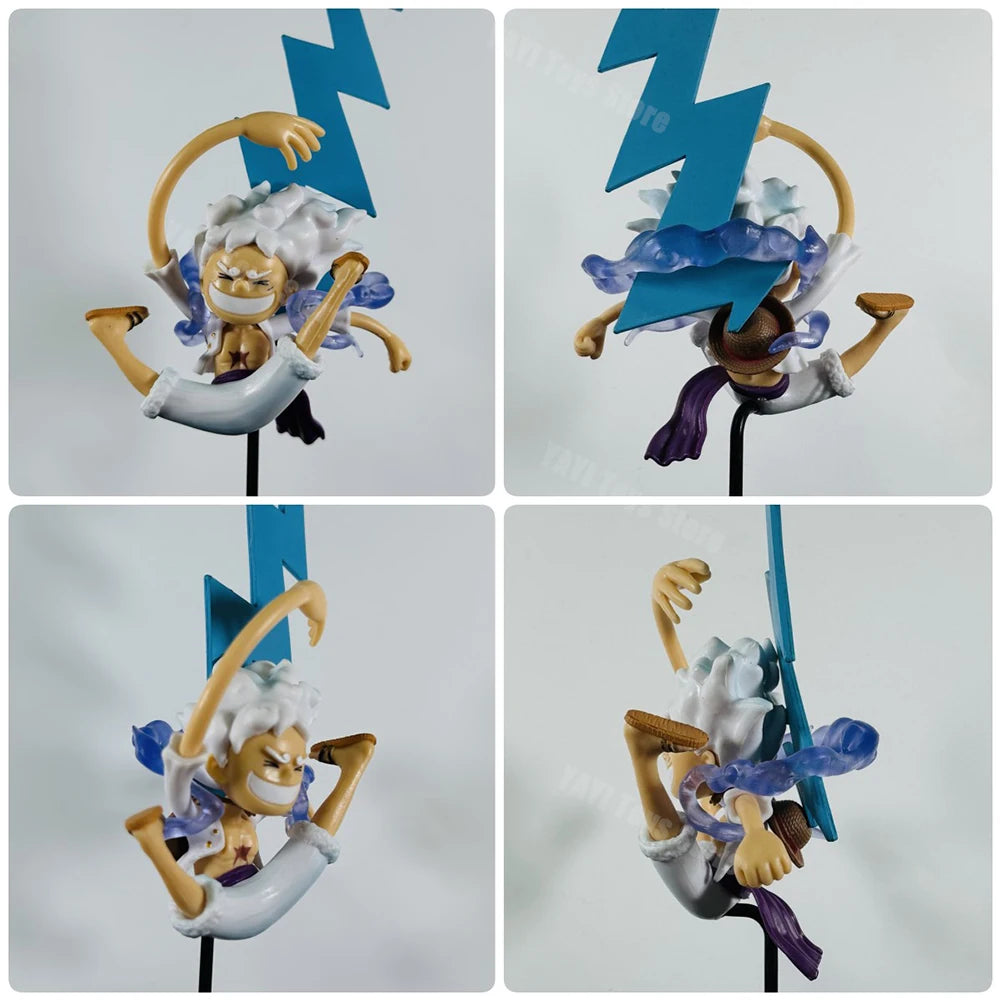 5 Piece One Piece Luffy Gear 5 Nika PVC Figure Set