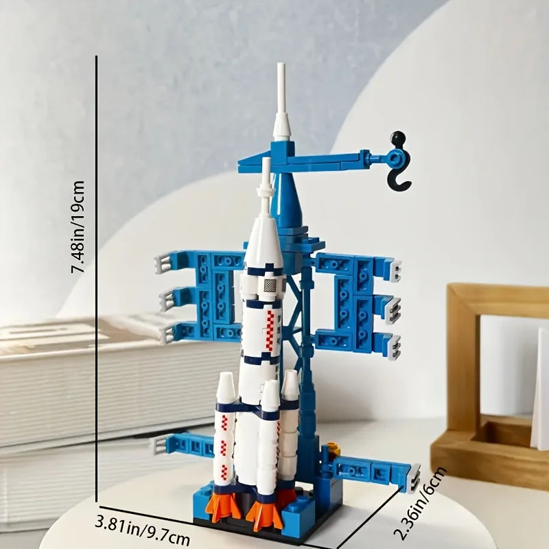 Space Rocket Building Blocks Set – 130pcs STEM 3D Assembly Model Toy
