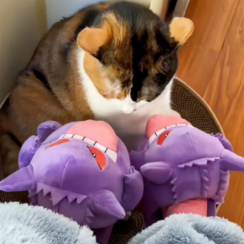 Gengar Tongue Out Cozy Winter Slippers