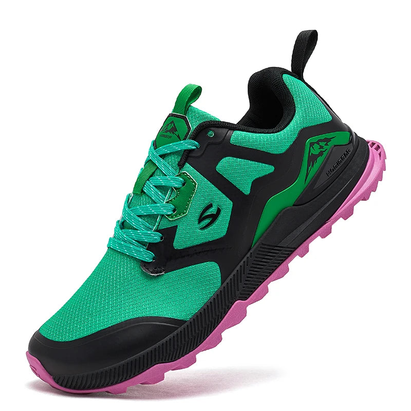 Hobibear Unisex Hiking Sneakers – Lace-Up Outdoor Walking Shoes