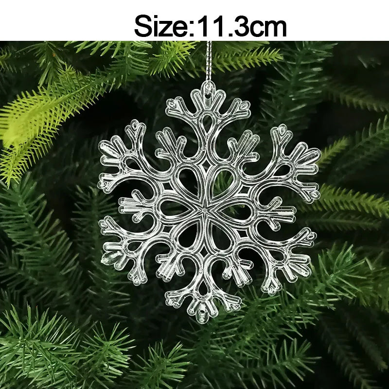 Crystal Acrylic Christmas Tree Hanging Ornaments – 5-Pack
