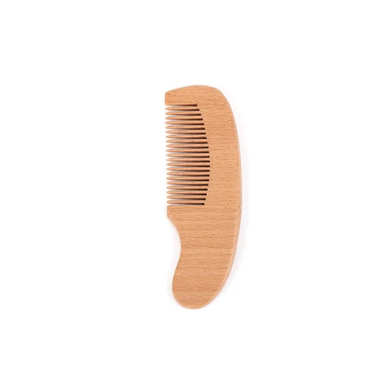Baby Hair Brush & Wooden Comb Set – Newborn Grooming Kit