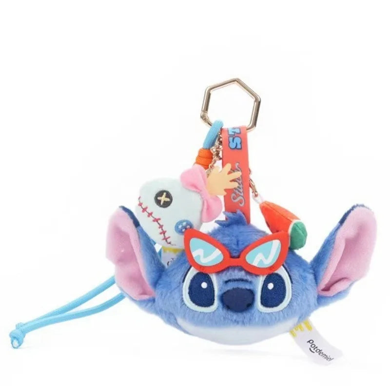 Stitch Plush Doll Holding Flowers – Kawaii Stuffed Toy Pendant