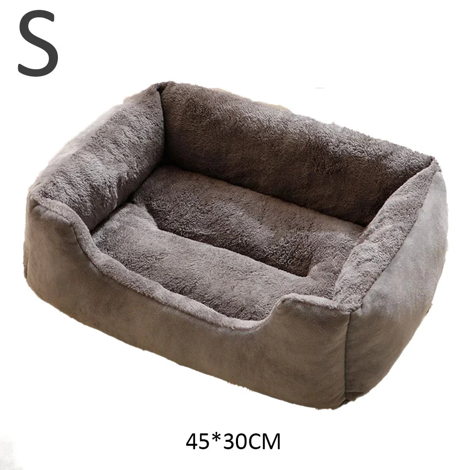 Plush Pet Sofa Bed – Soft Cushion for Dogs & Cats, S/M/L