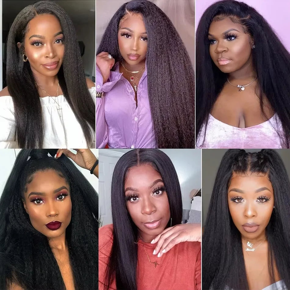 Kinky Straight Human Hair Bundles – Virgin Peruvian Remy Hair Natural Black