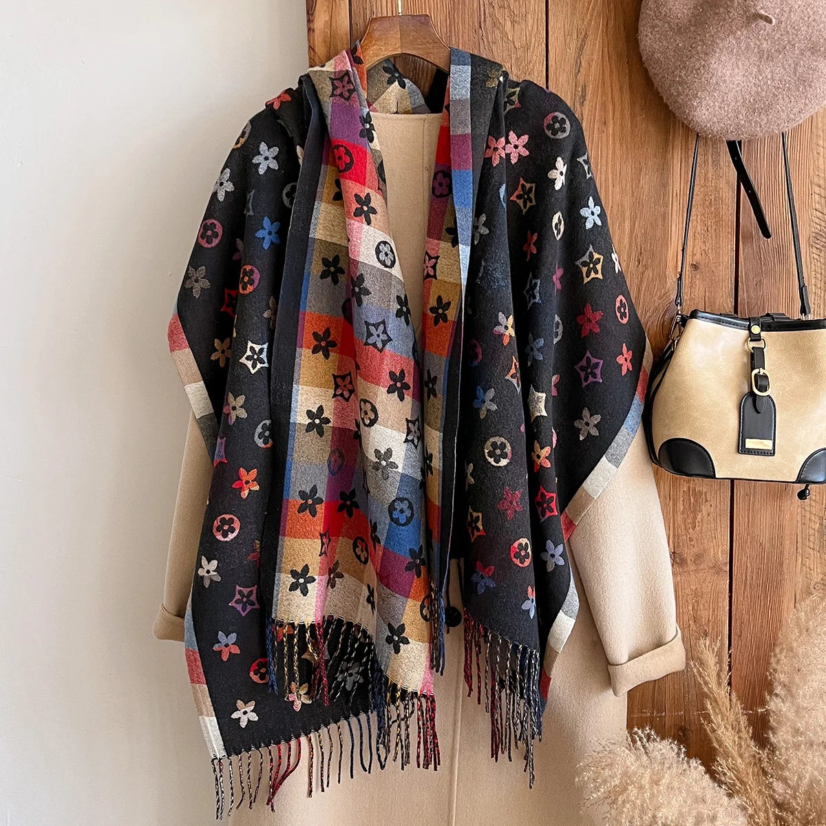Cashmere Pashmina Shawl Scarf – Women's Winter Blanket Wrap