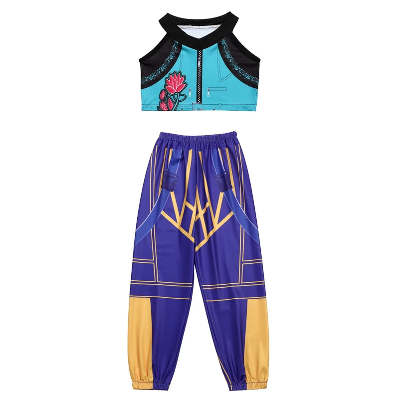 Rumi Anime Cosplay Costume – Kids 3-Piece Dance Outfit Sizes 110–150