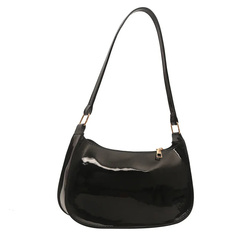 Women's PU Leather Shoulder Bag – Mini Underarm Handbag