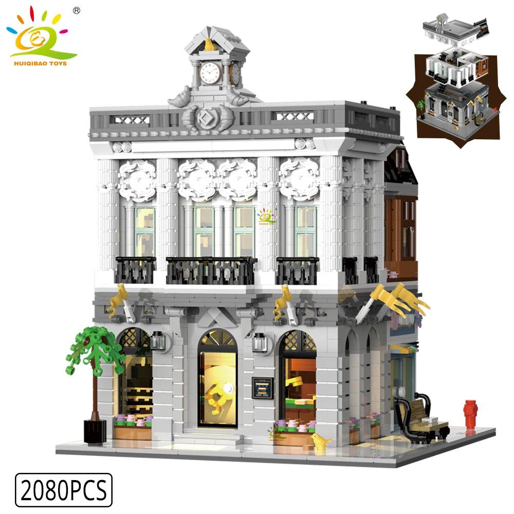 Corner Coffee Shop MOC Building Blocks Set – City Street View