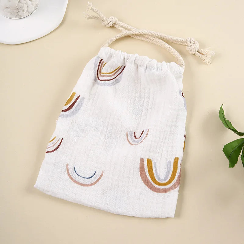 Cute Cartoon Print Drawstring Diaper Bag – Baby Storage Pouch