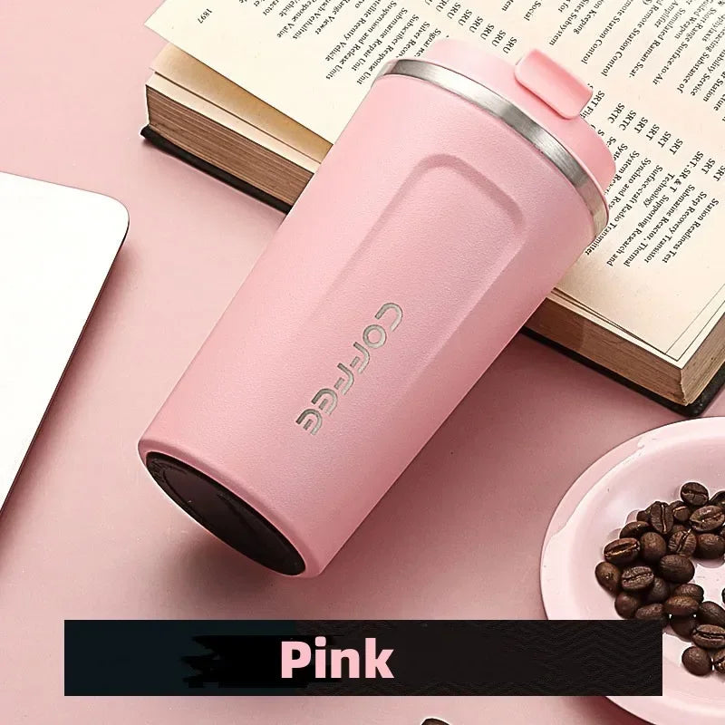 Stainless Steel Insulated Travel Coffee Mug – Leakproof Thermos