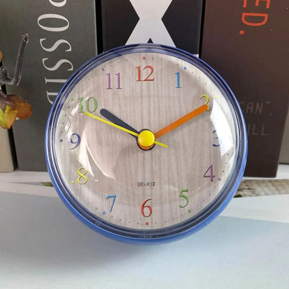 Mini Waterproof Suction Cup Clock for Bathroom & Kitchen