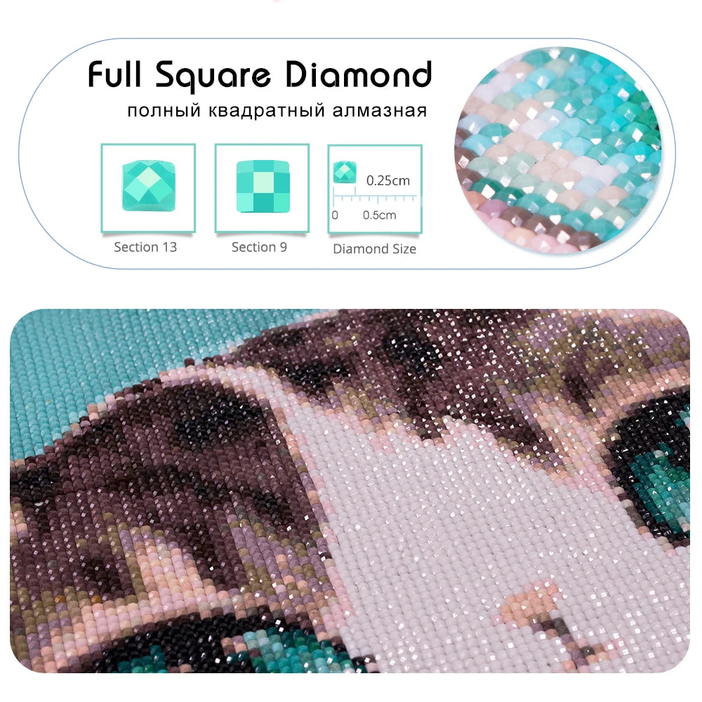 Custom Photo Diamond Painting Kit – Full Round & Square Drill
