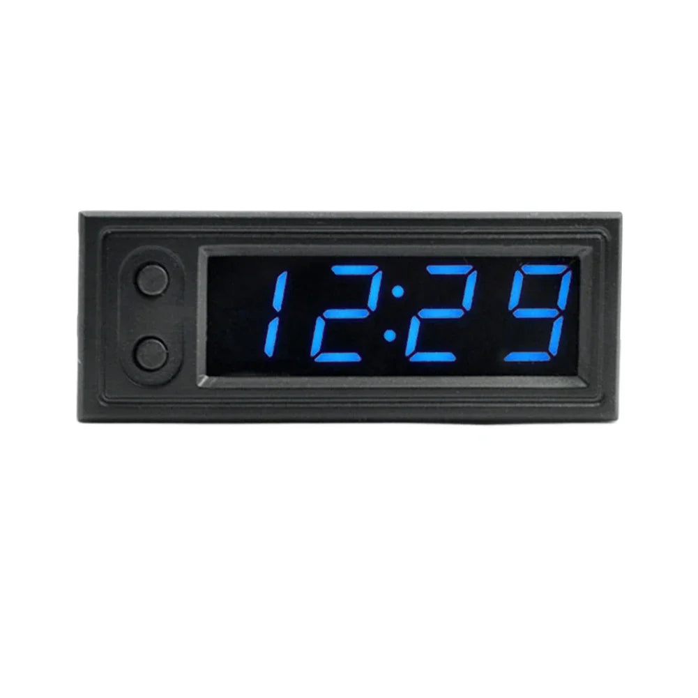 3-in-1 Car Digital Gauge – Clock, Temperature & Voltmeter