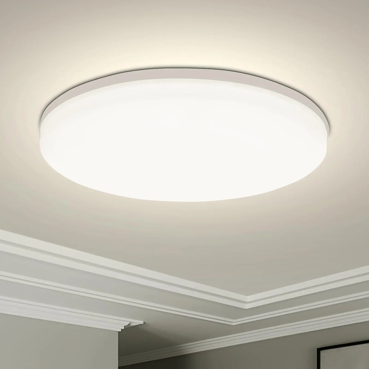 Round LED Ceiling Light Modern Flush Mount 18W–48W for Living Room & Bedroom