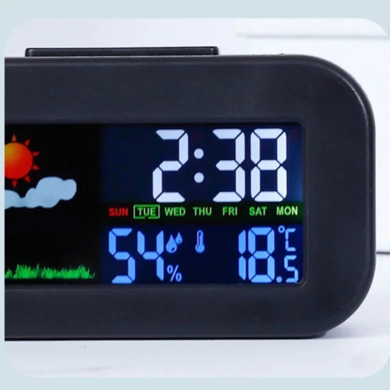 Digital Weather Station Clock with Color Display & Humidity Monitor