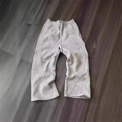 Striped Jogger Pants – Unisex Loose Straight Leg Sweatpants