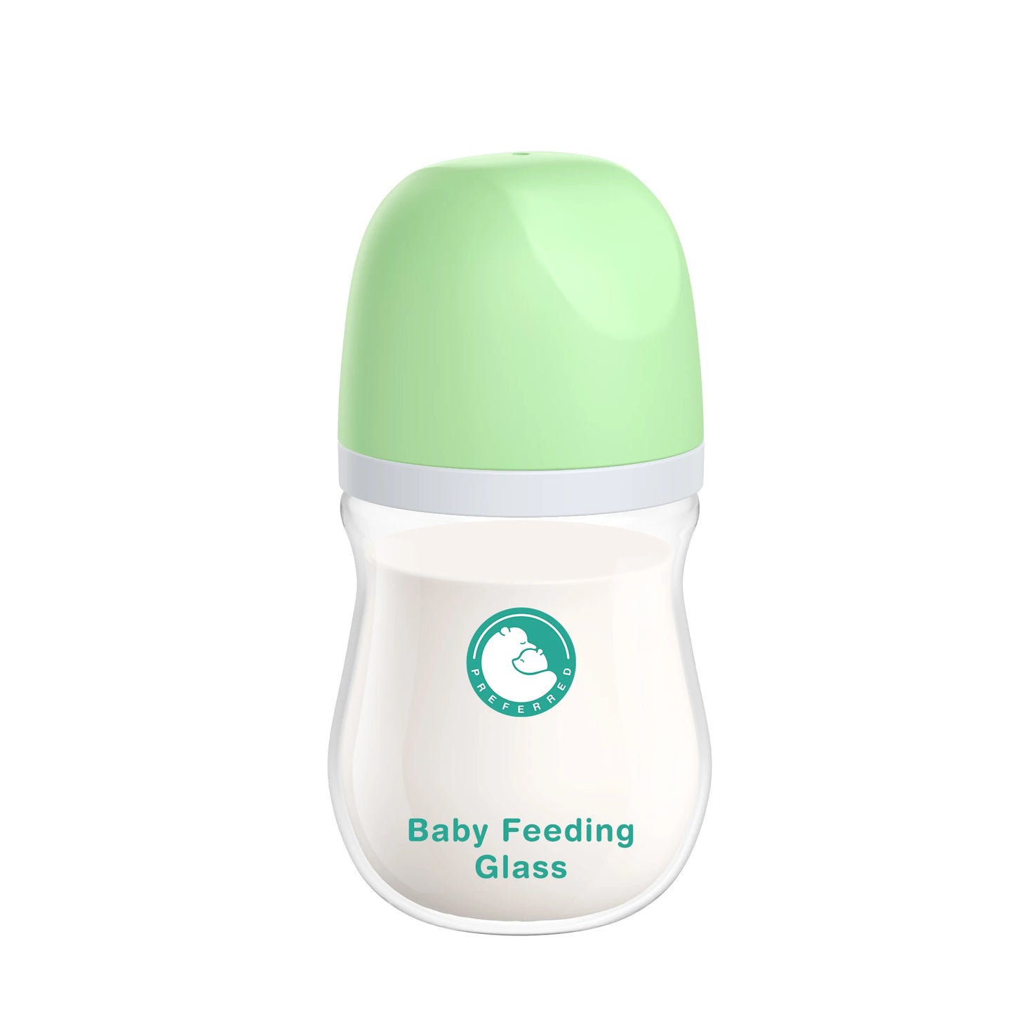 Anti-Flatulence Glass Baby Feeding Bottle for Newborns