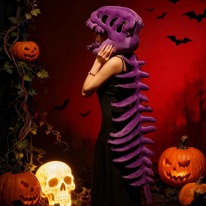 75/115CM Wearable Dinosaur Skeleton Plush Halloween Costume