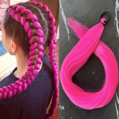 28-Inch Synthetic Straight Ponytail – DIY Braided Hair Extension