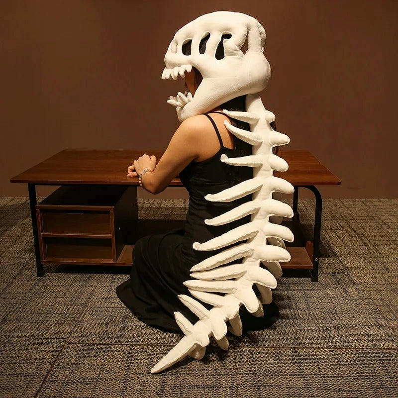 75/115CM Wearable Dinosaur Skeleton Plush Halloween Costume