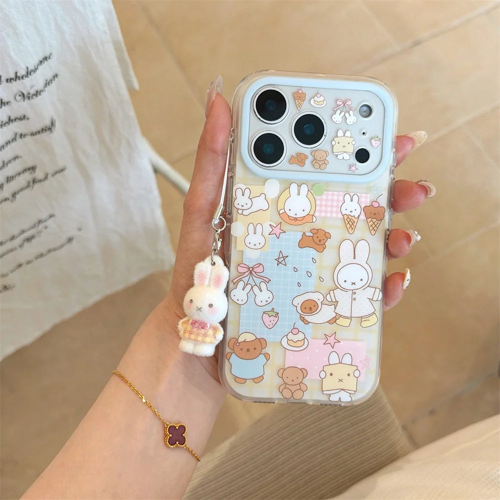Bear Miffy Rabbit Cartoon iPhone Case