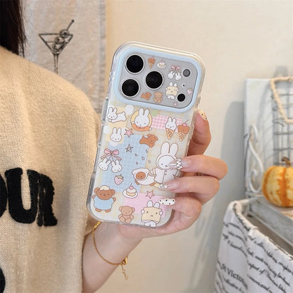 Bear Miffy Rabbit Cartoon iPhone Case