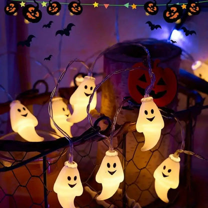 Halloween Ghost String Lights – LED Fairy Lights Decoration