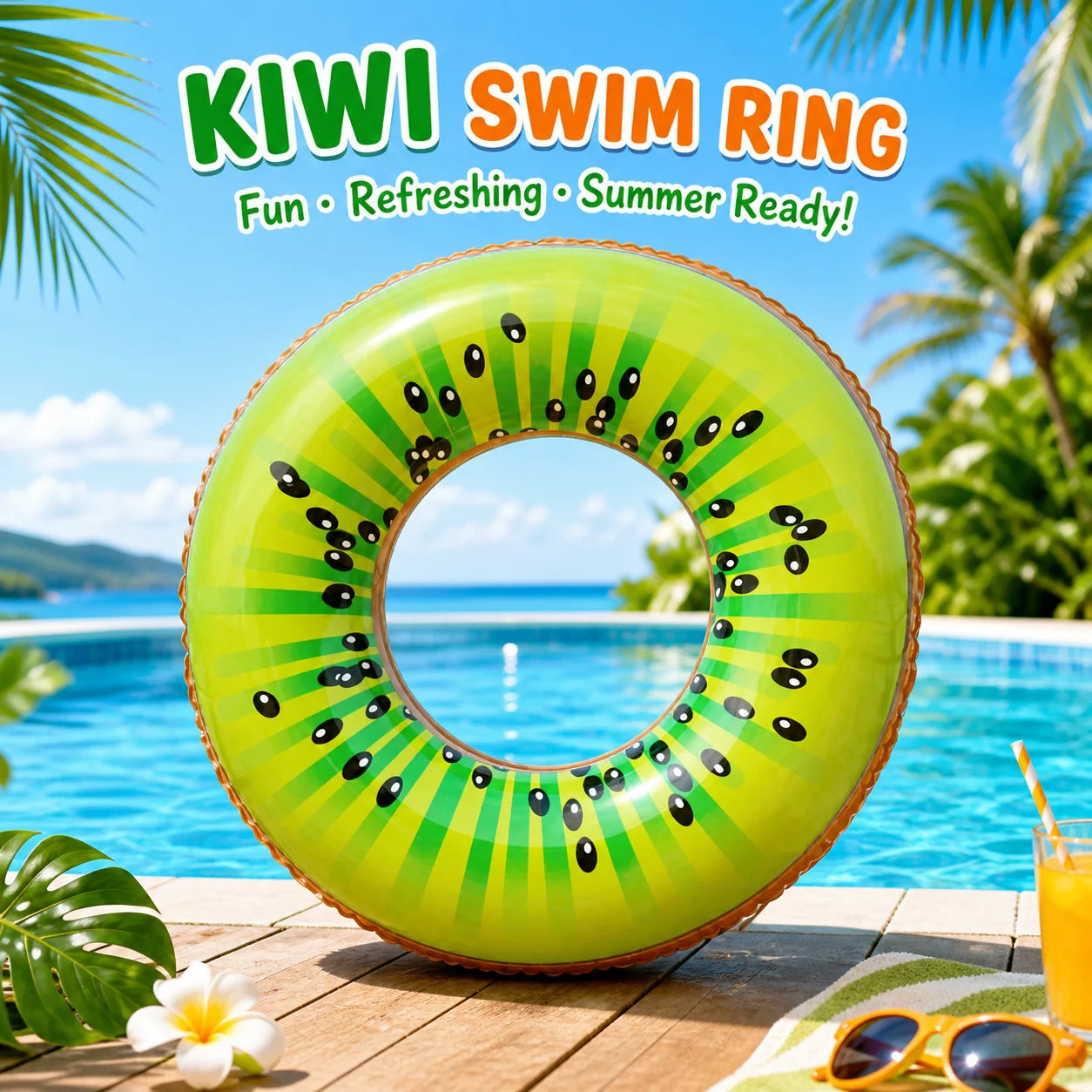 Inflatable Fruit Swim Ring Pool Float – Fun Summer Inner Tube