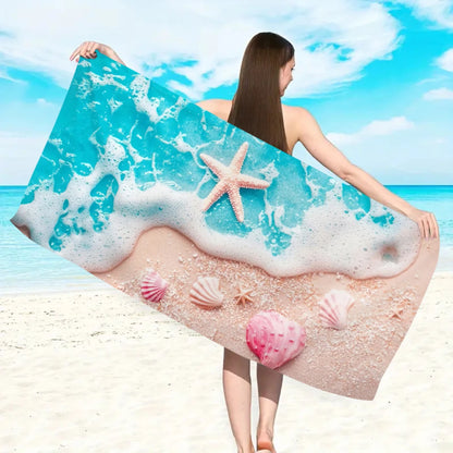 Ocean Element Beach Towel – Oversized Microfiber Sand-Free Towel