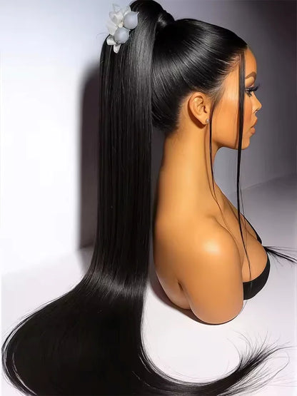 HD Lace Front Straight Human Hair Wig – 13x4 / 13x6 Glueless, 16–42 Inch