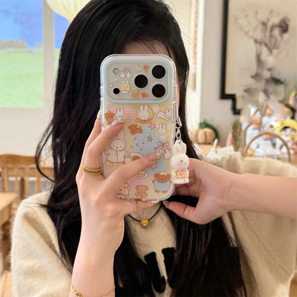 Bear Miffy Rabbit Cartoon iPhone Case