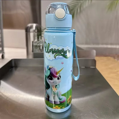 700ML BPA Free Cartoon Portable Water Bottle with Carry Ring