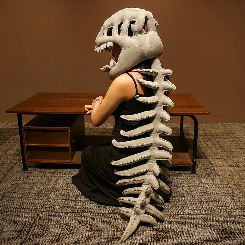 75/115CM Wearable Dinosaur Skeleton Plush Halloween Costume