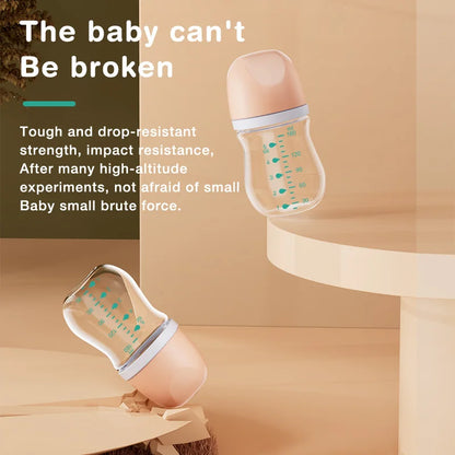 Anti-Flatulence Glass Baby Feeding Bottle for Newborns
