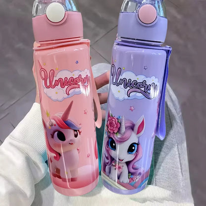 700ML BPA Free Cartoon Portable Water Bottle with Carry Ring