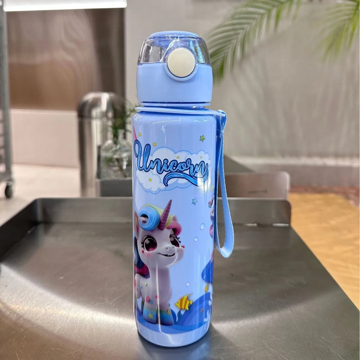 700ML BPA Free Cartoon Portable Water Bottle with Carry Ring