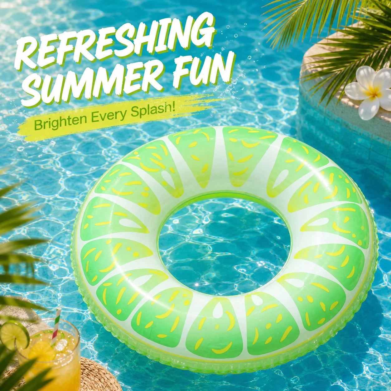 Inflatable Fruit Swim Ring Pool Float – Fun Summer Inner Tube
